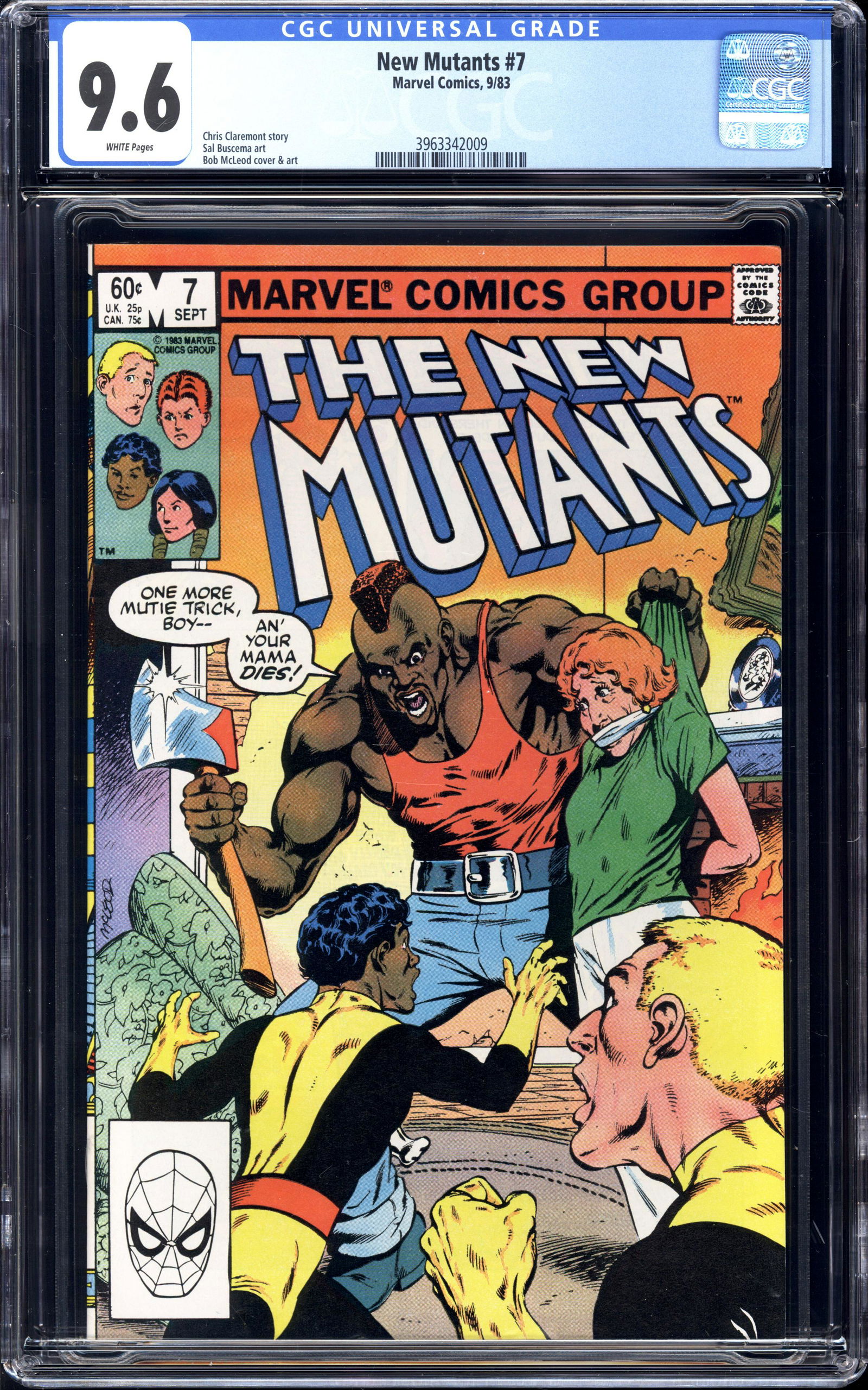 New Mutants #7 CGC 9.6 White pages Chris Claremont story (1 of 2)