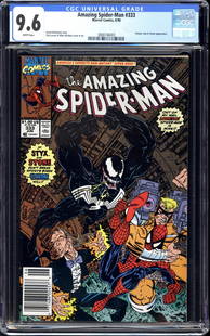 Amazing Spider-Man #333 CGC 9.6 Venom, Styx and Stone app.: Amazing Spider-Man #333 CGC 9.6 Venom, Styx and Stone appearance Erik Larsen cover and art Item measures 13 x 8.25 x 0.75 inches. Item weight is 1 lb 2 oz. There may be a glare in the image which