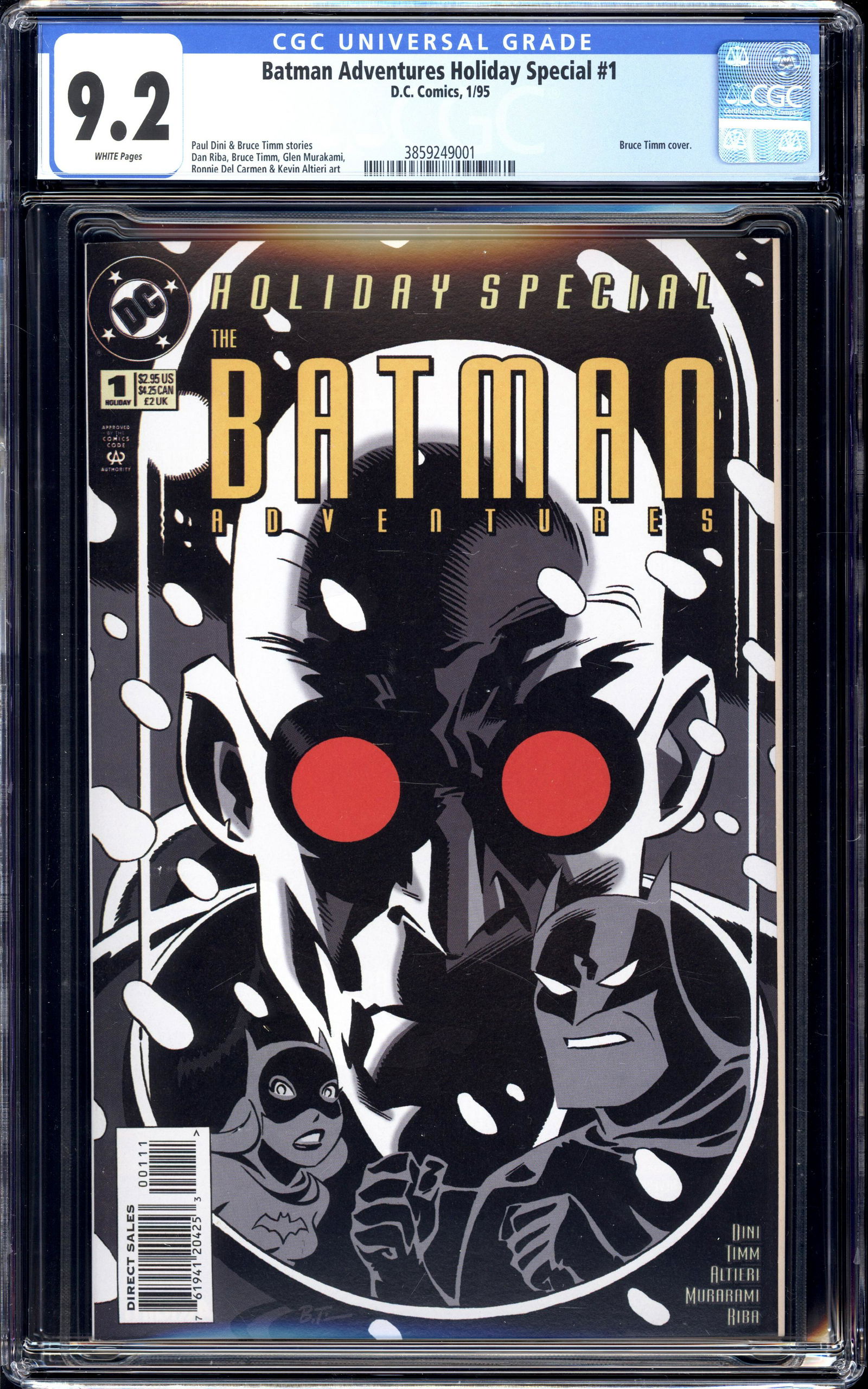 Batman Adventures Holiday Special #1 CGC 9.2 Bruce Timm cover (1 of 2)