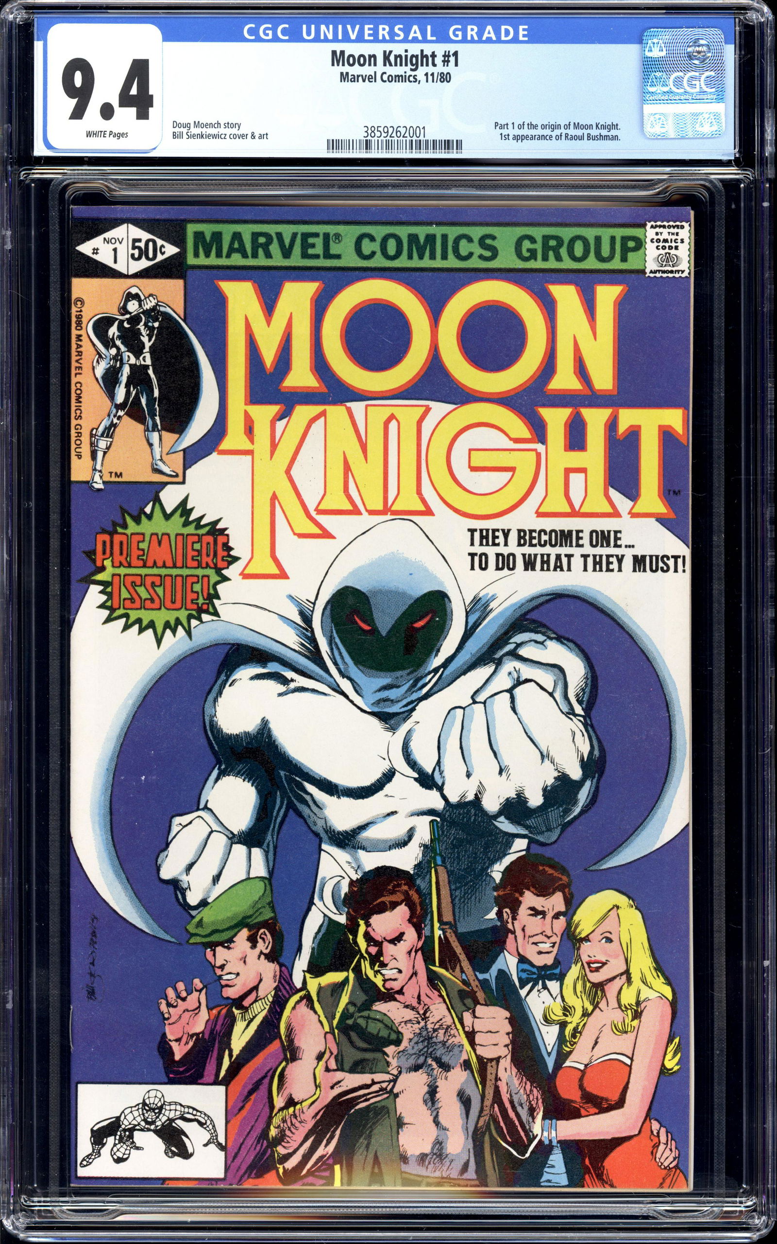 Moon Knight #1 CGC 9.4 1st app of Raoul Bushman (1 of 2)