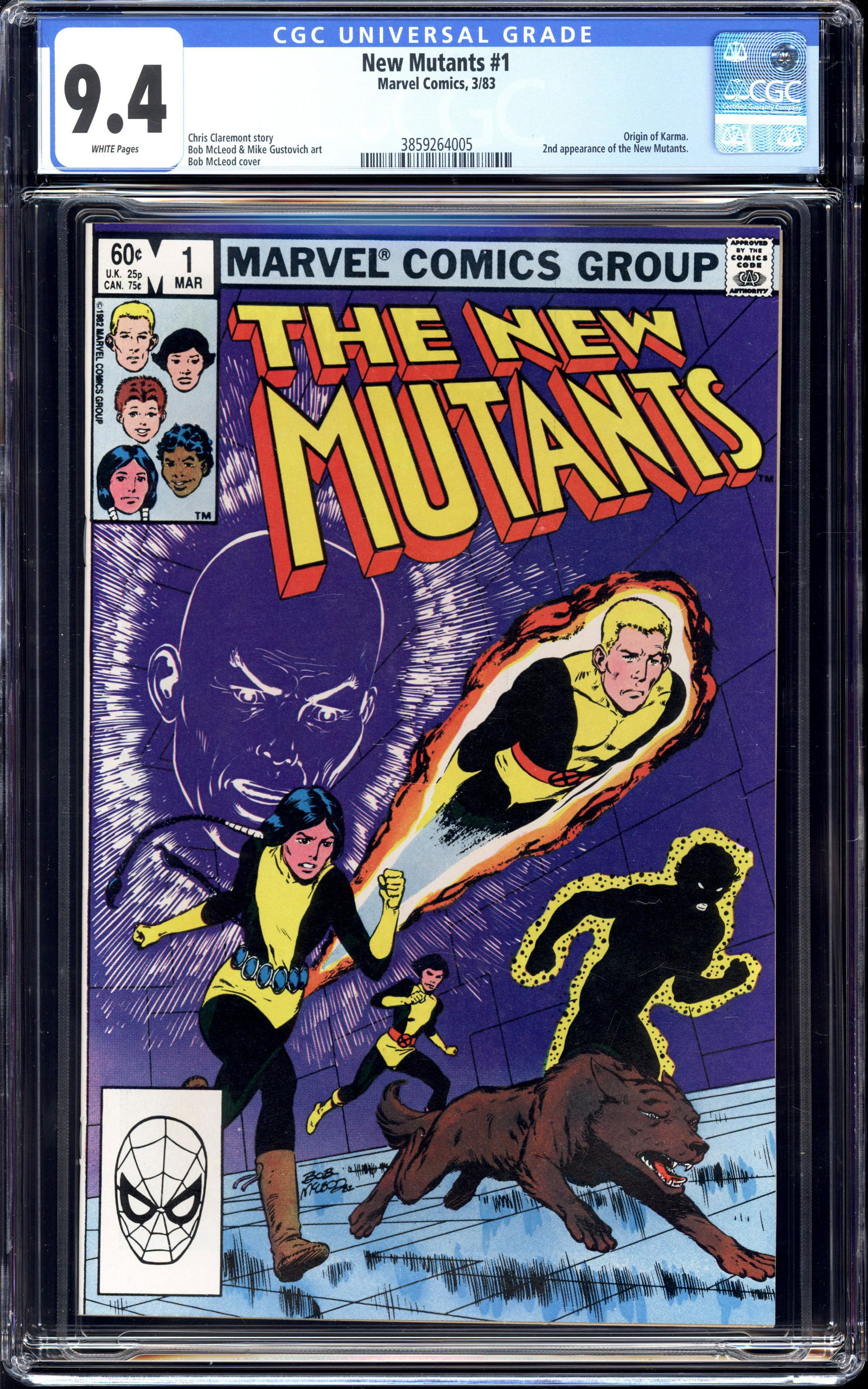 New Mutants #1 CGC 9.4 Origin Karma 2nd app. New Mutants (1 of 2)