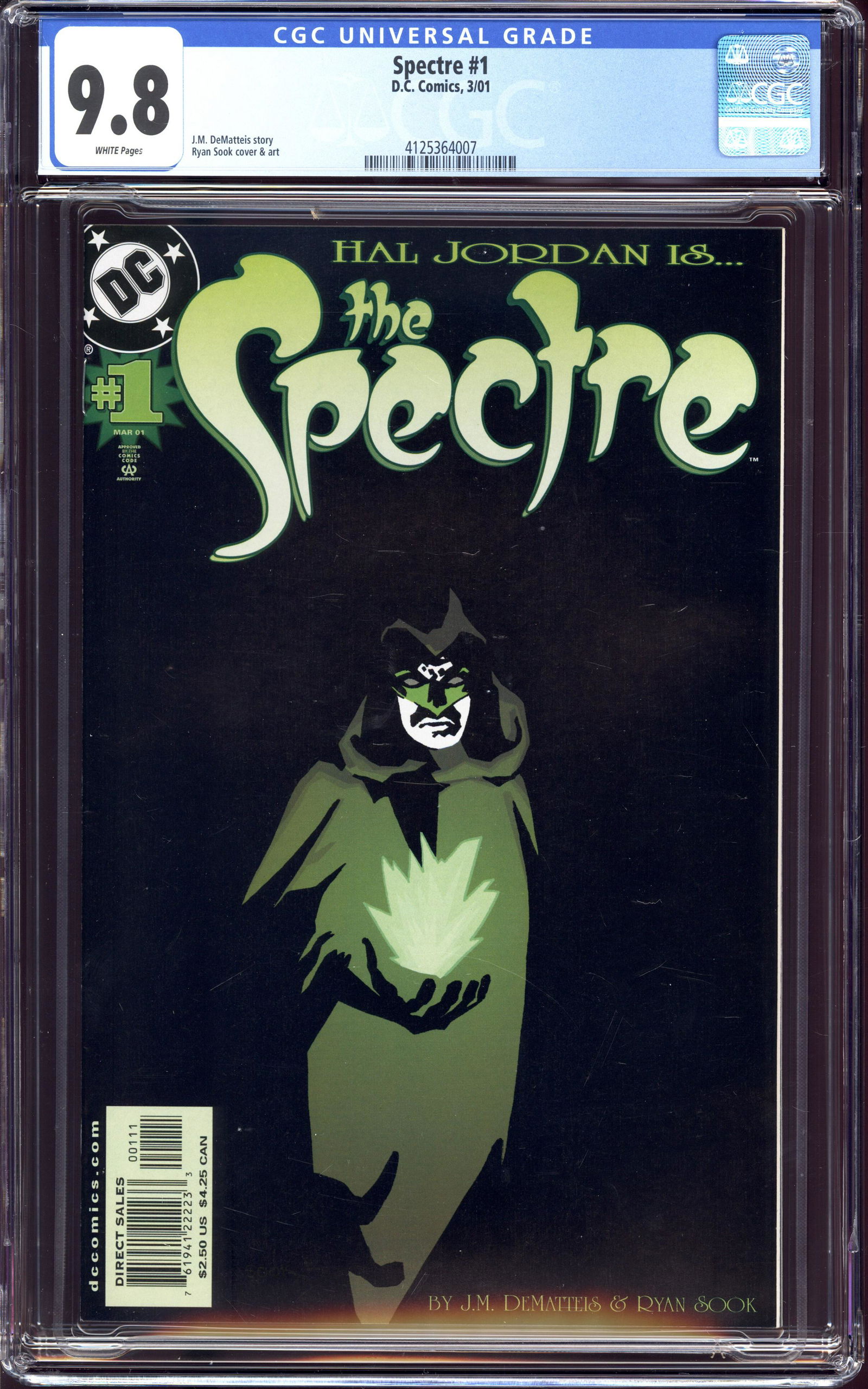 Spectre #1 CGC 9.8 Highest CGC grade. J.M. DeMatteis story (1 of 2)