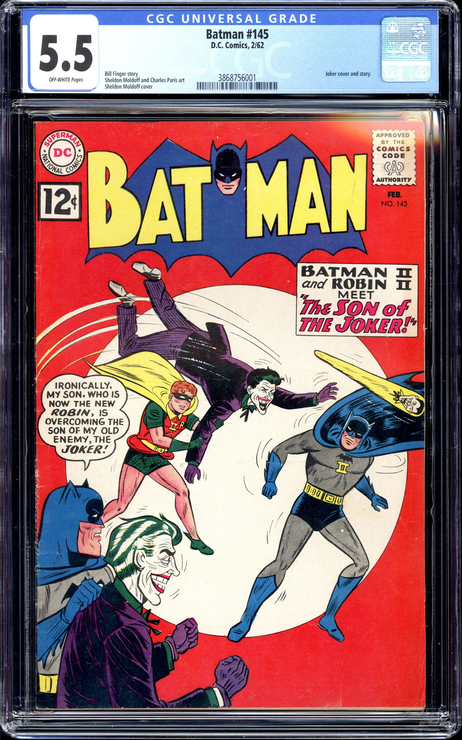 Batman #145 CGC 5.5 Joker cover and story, written by Bill Finger (1 of 2)