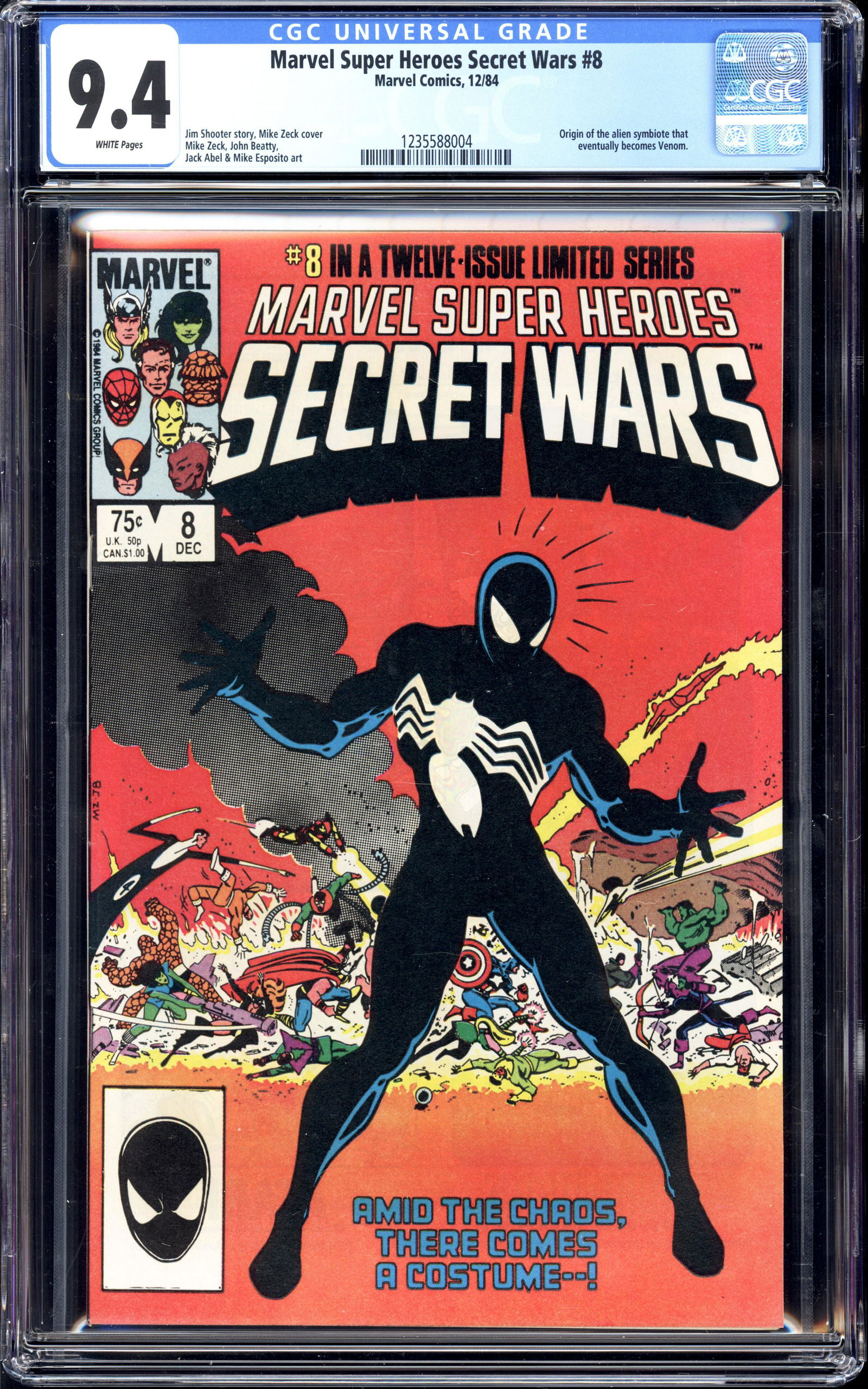 Marvel Super Heroes Secret Wars #8 CGC 9.4 Origin alien symbiote (1 of 2)