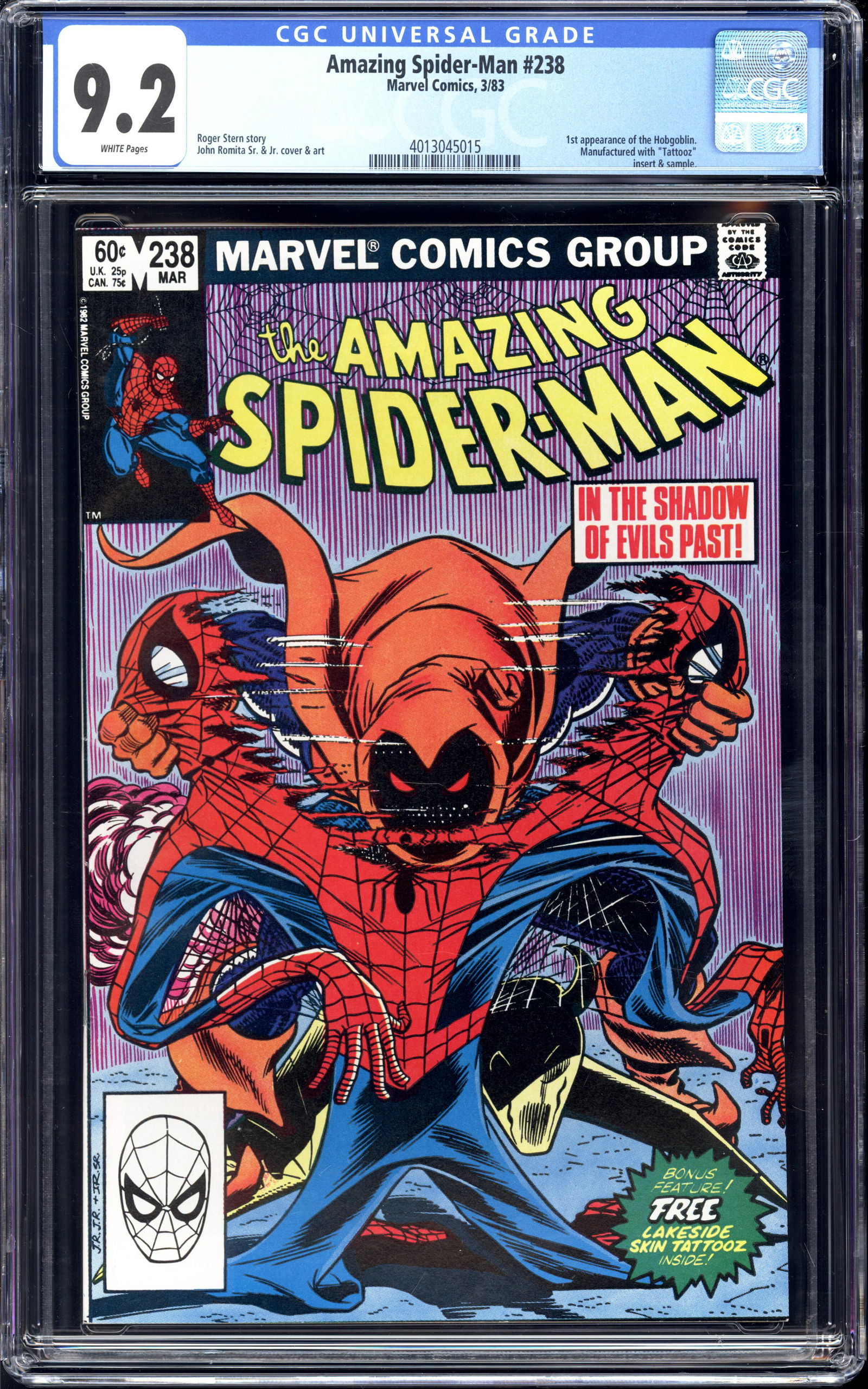Amazing Spider-Man #238 CGC 9.2 1st app. of the Hobgoblin (1 of 2)
