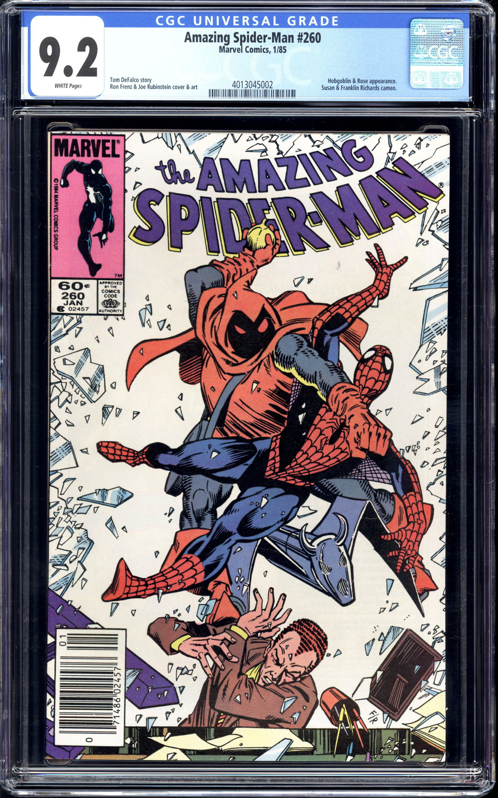 Amazing Spider-Man #260 CGC 9.2 Newstand Edition Hobgoblin (1 of 2)