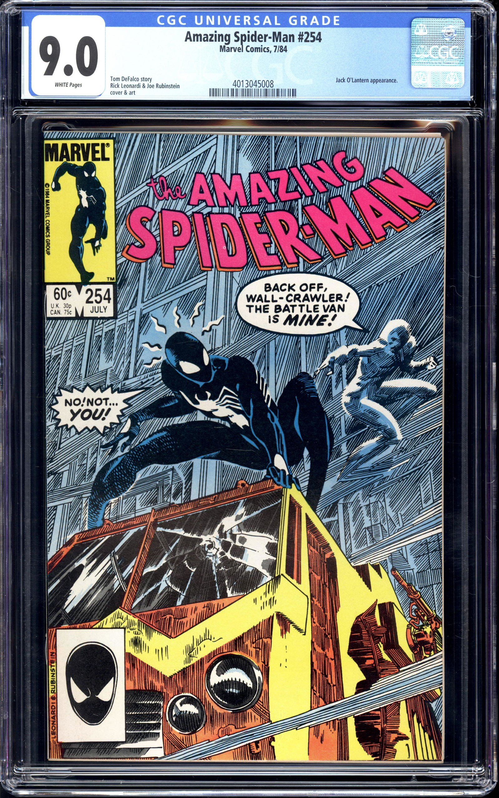 Amazing Spider-Man #254 CGC 9.0 Jack O-Lantern Appearance (1 of 2)