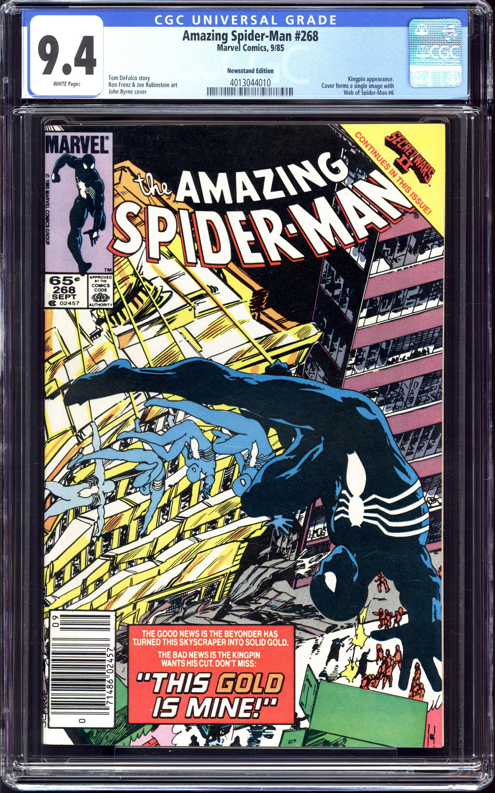 Amazing Spider-Man #268 CGC 9.4 Newstand Edition (1 of 2)