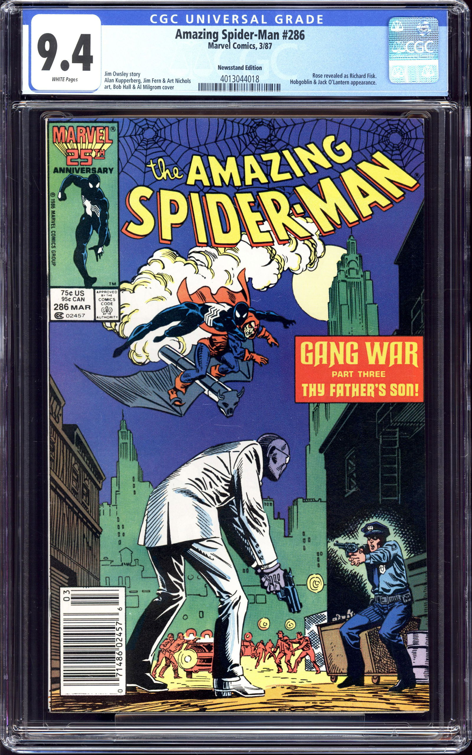 Amazing Spider-Man #286 CGC 9.4 Newstand Edition (1 of 2)