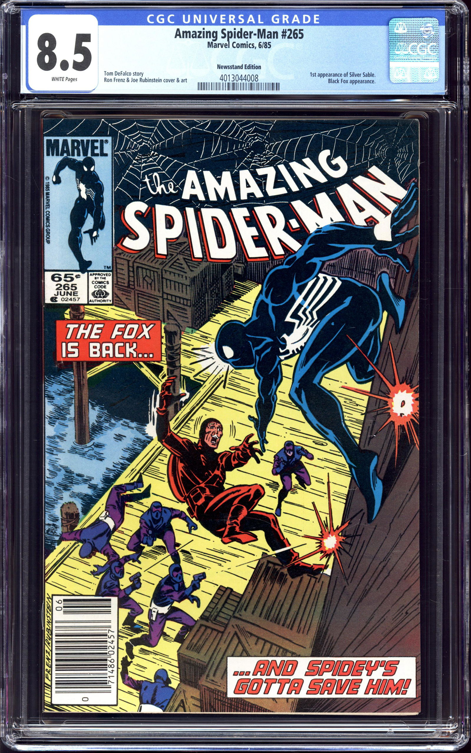 Amazing Spider-Man #265 CGC 8.5 1st app Silver Sable (1 of 2)