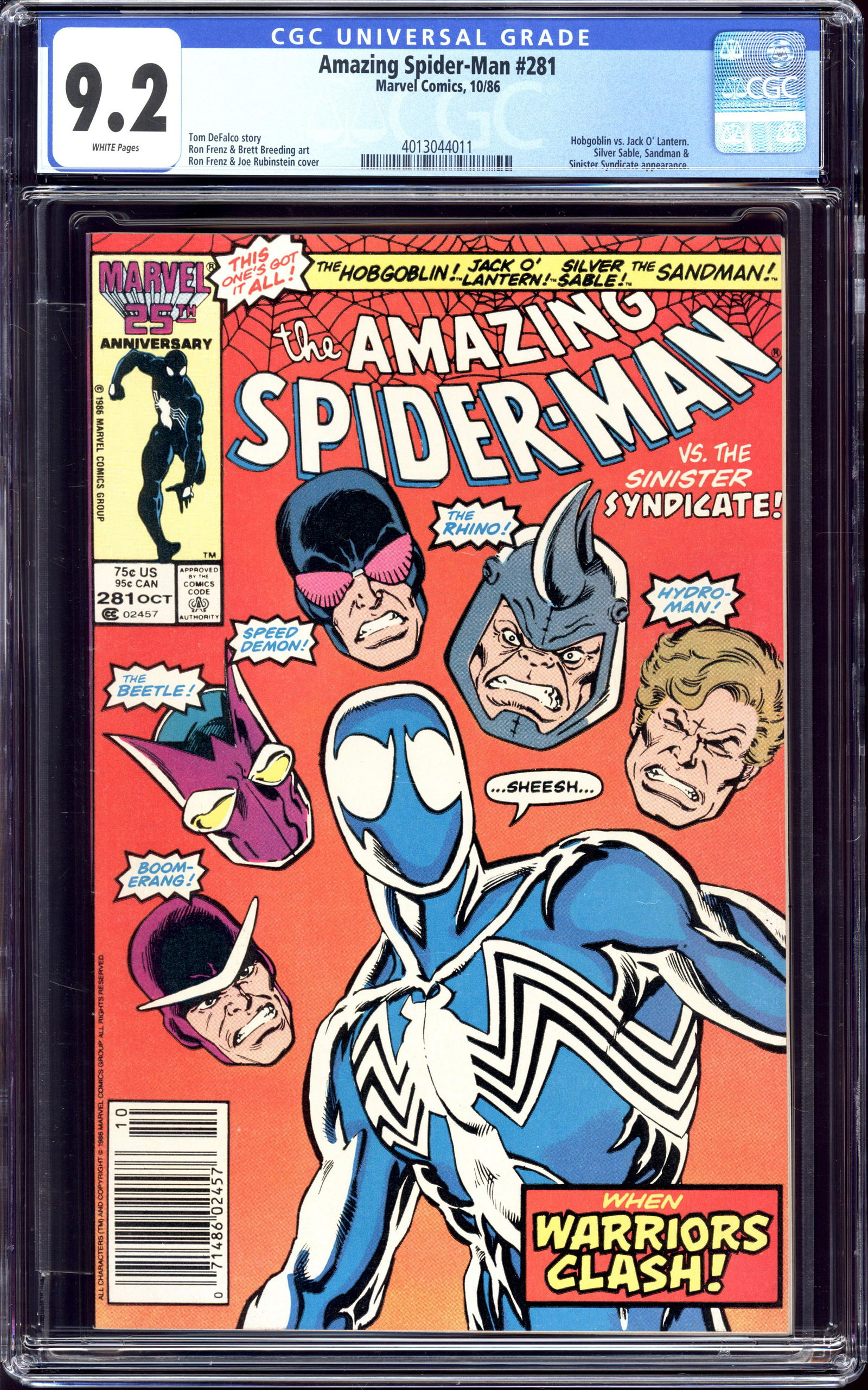 Amazing Spider-Man #281 CGC 9.2 Newstand Edition (1 of 2)