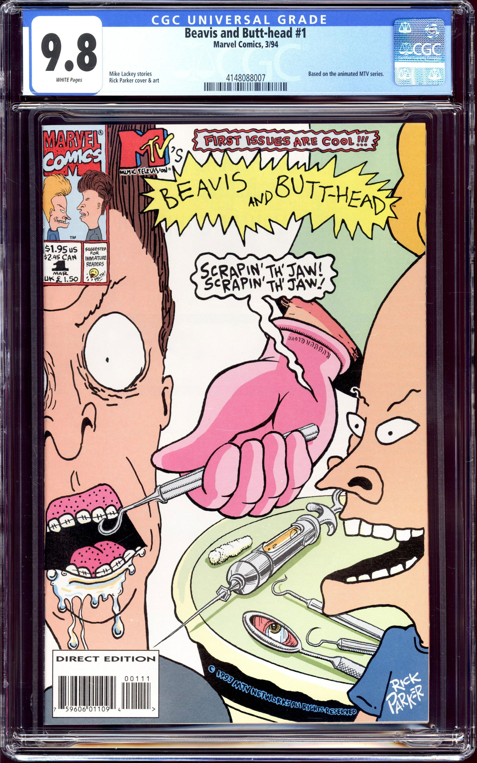 Beavis and Butt-head #1 CGC 9.8 Based on MTV series (1 of 2)