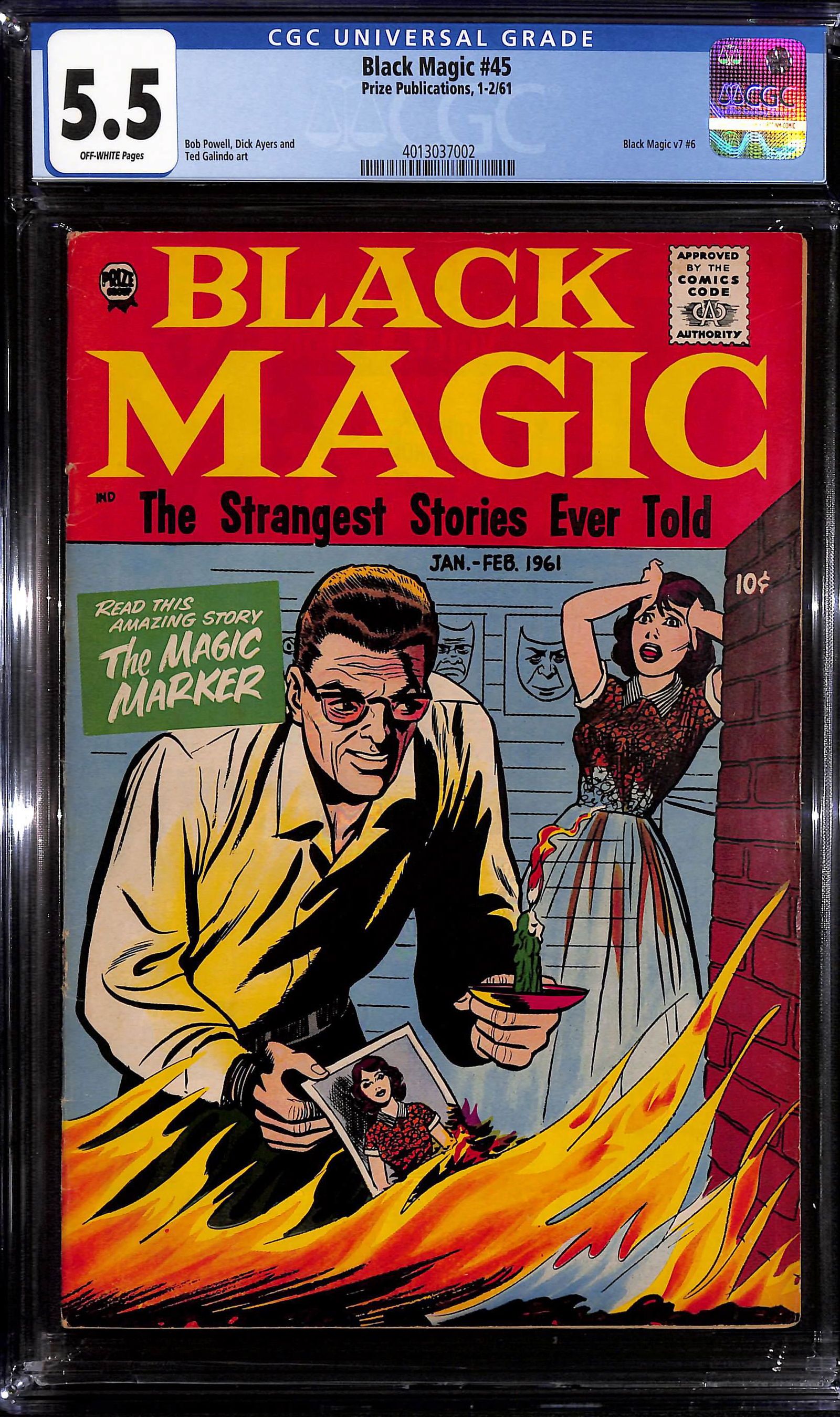Black Magic #45 CGC 5.5 OW pgs Prize Pub. 1/1961 (1 of 2)