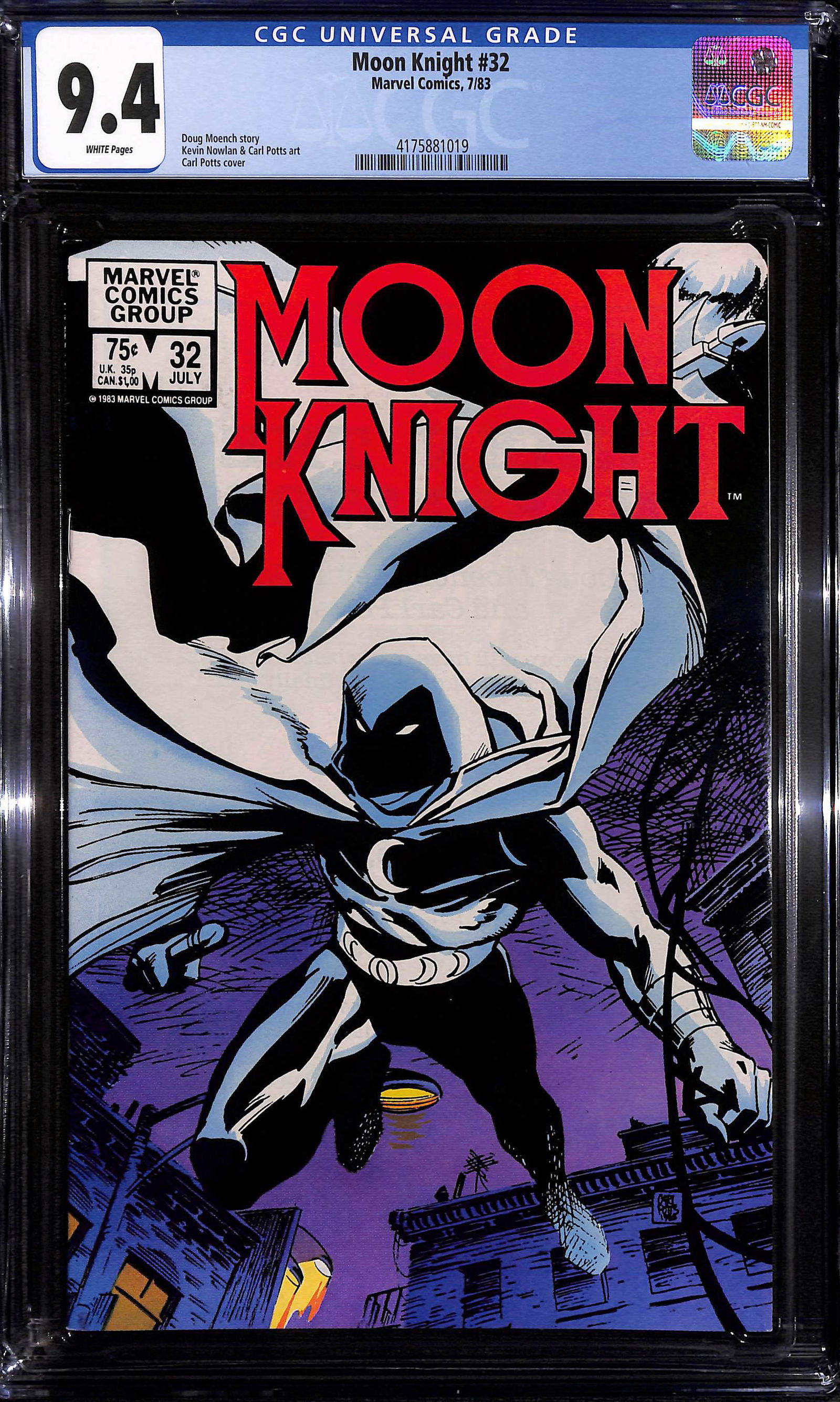 Moon Knight #32 CGC 9.4 Marvel Comics July of 1983 (1 of 2)