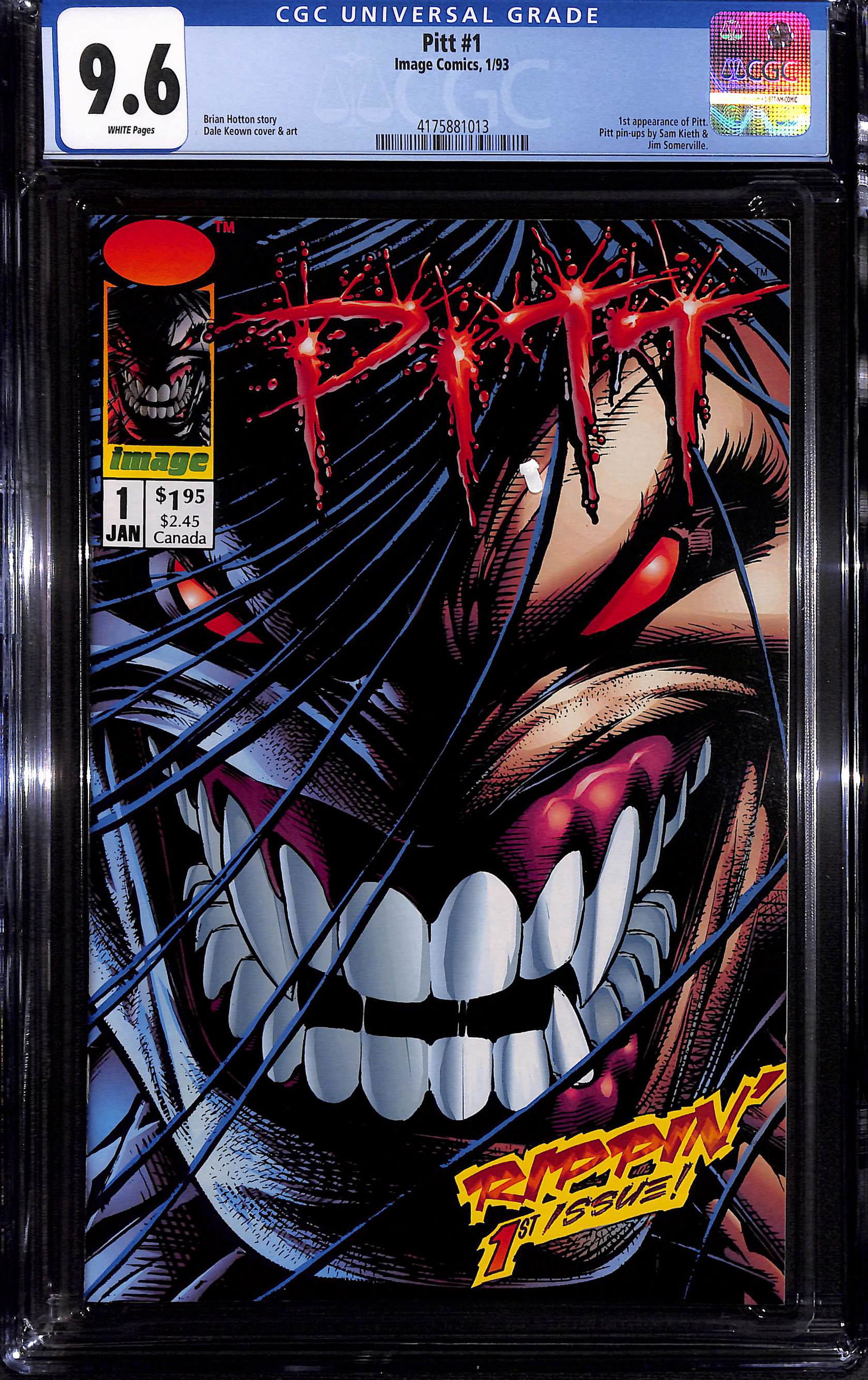 Pitt #1 CGC 9.6 First appearance of Pitt January 1993 (1 of 2)