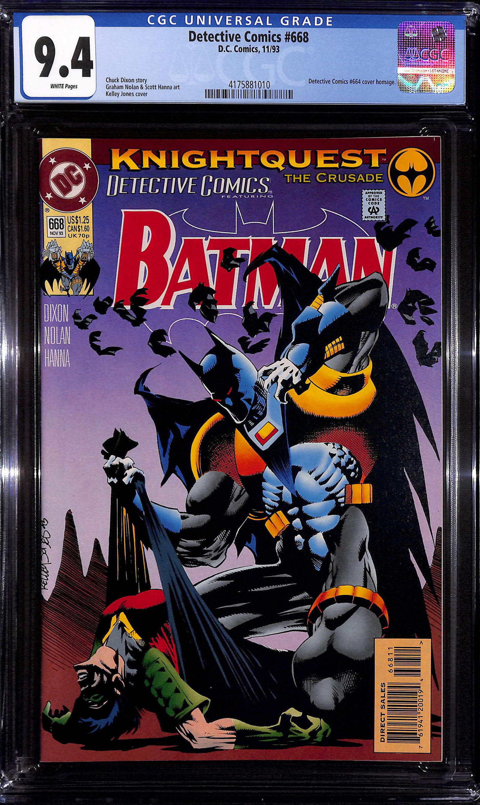 Detective Comics #668 CGC 9.4 Dixon story 11/1993 (1 of 2)
