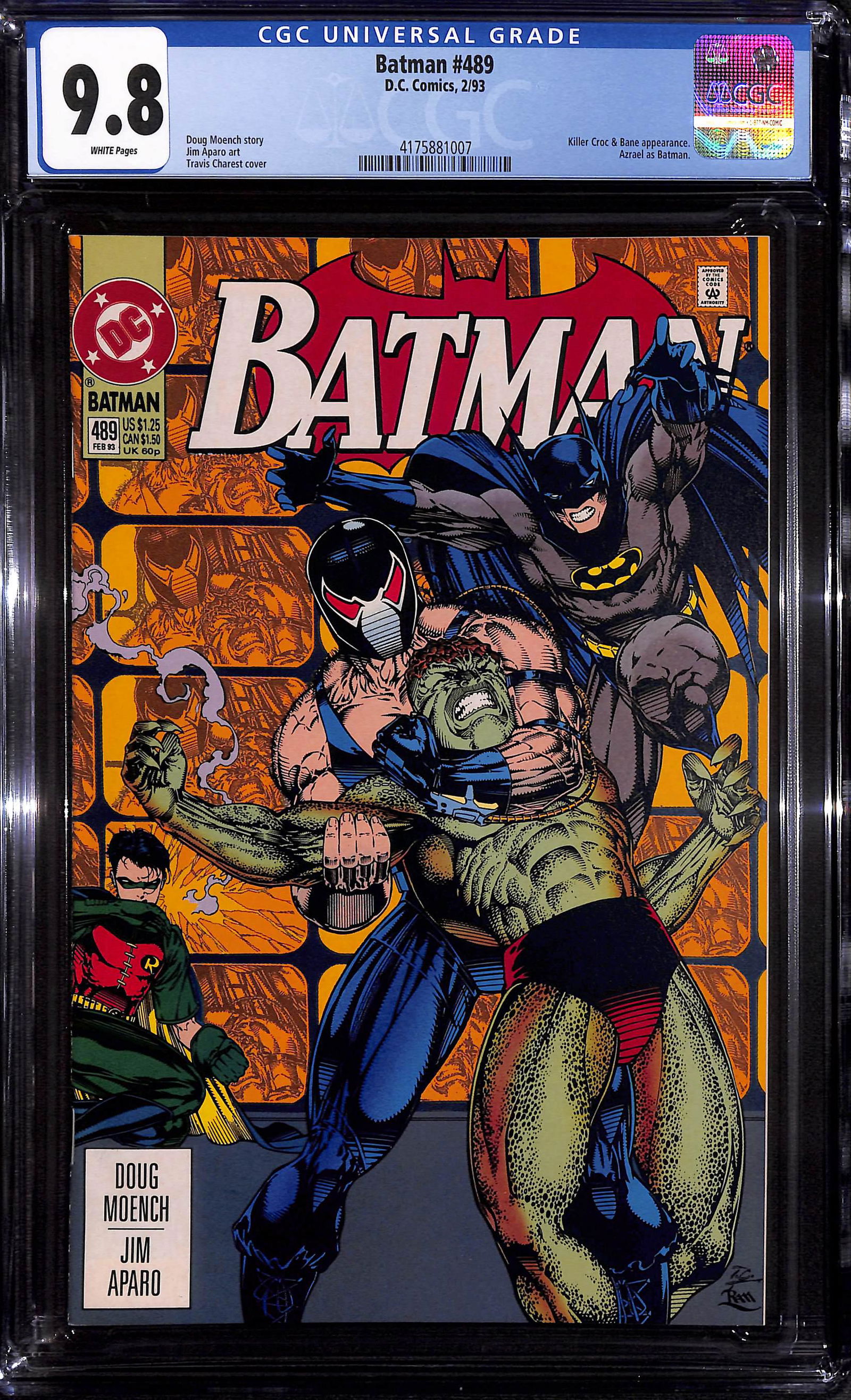 Batman #489 CGC 9.8 Bane/Killer Croc app - Azrael app. (1 of 2)