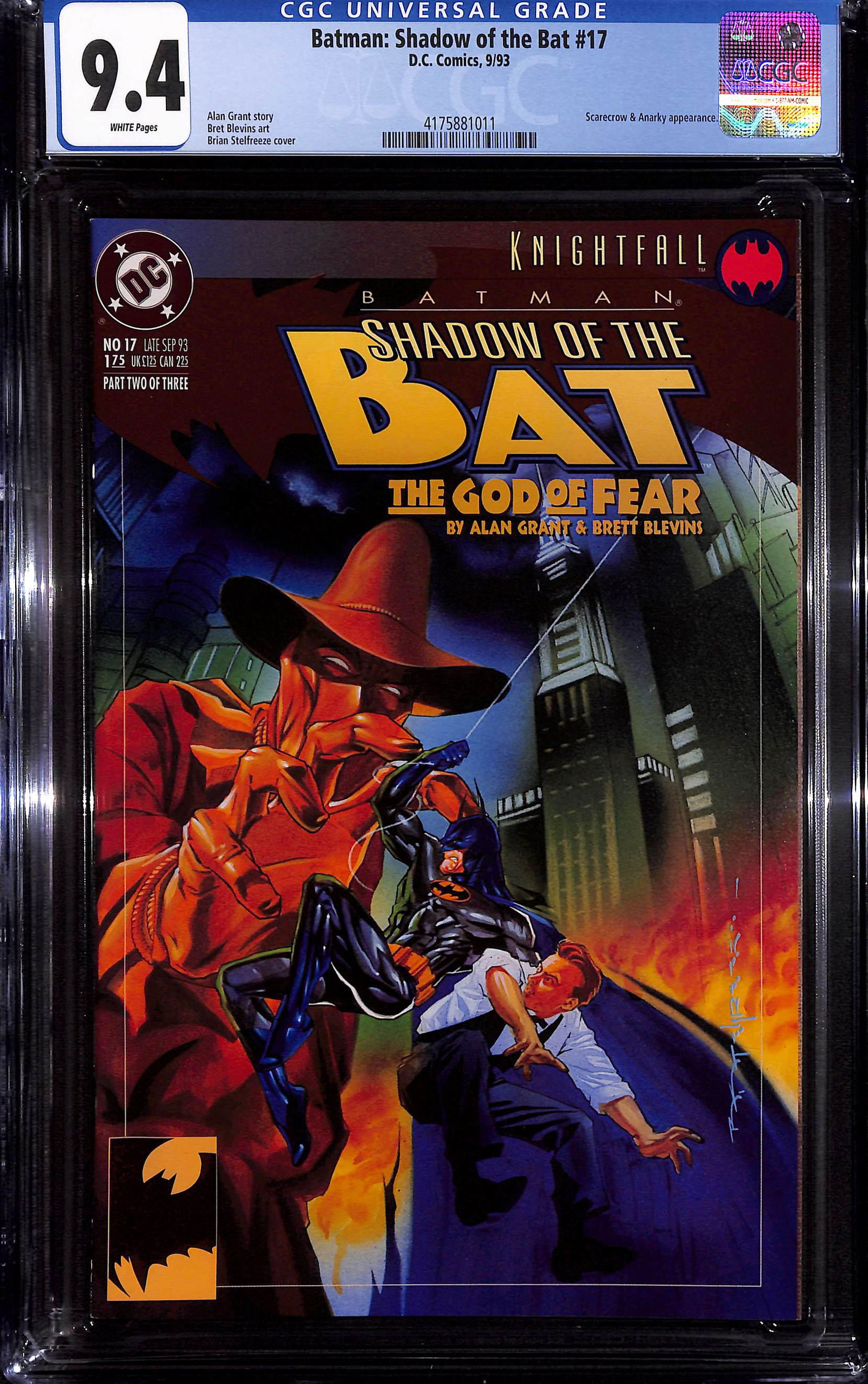 Batman: Shadow of the Bat #17 CGC 9.4 White pages (1 of 2)