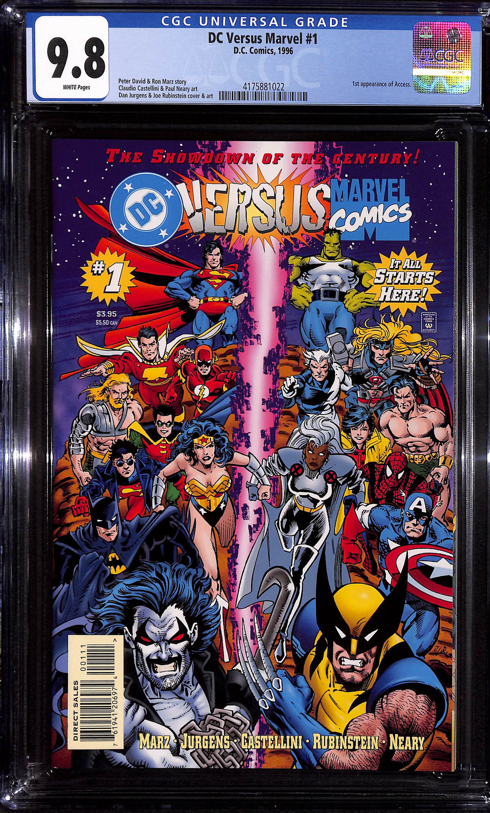 DC Versus Marvel #1 CGC 9.8 Only one graded higher 1st Access (1 of 2)