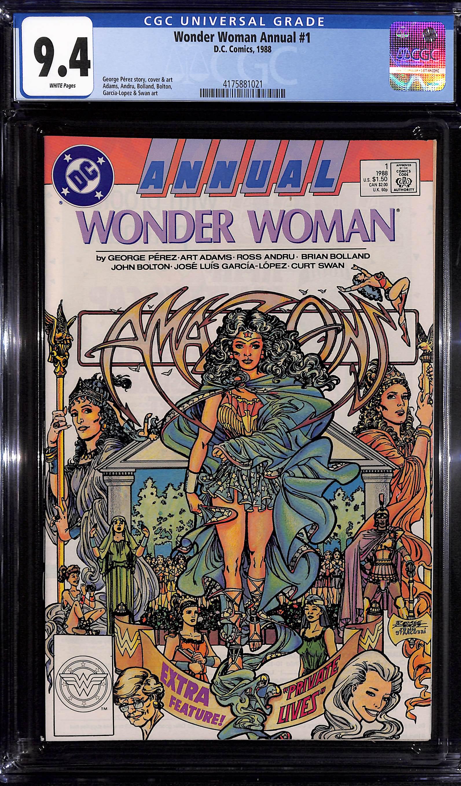 Wonder Woman Annual #1 CGC 9.4 George Perez story, art (1 of 2)