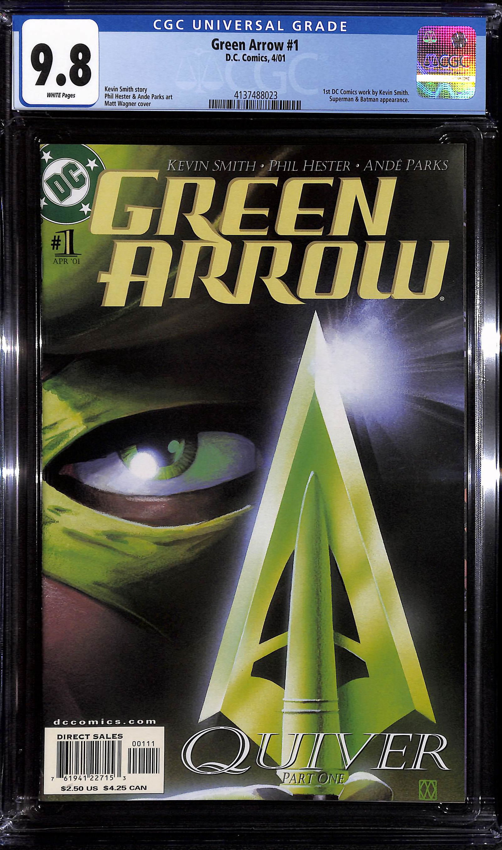 Green Arrow #1 CGC 9.8 1st DC Smith work, Superman/Batman a (1 of 2)