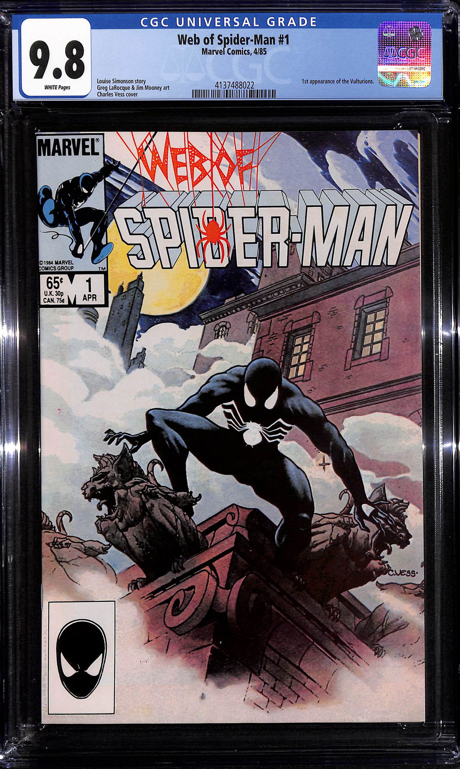 Web of Spider-Man #1 CGC 9.8 1st apperance of the Vulturions (1 of 2)