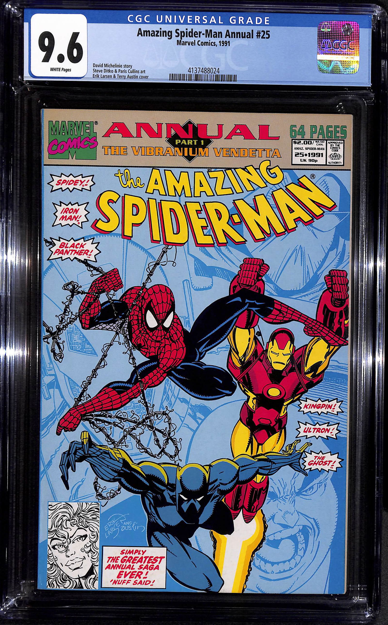 Amazing Spider-Man Annual #25 CGC 9.6 1st solo Venom Ditko art (1 of 2)