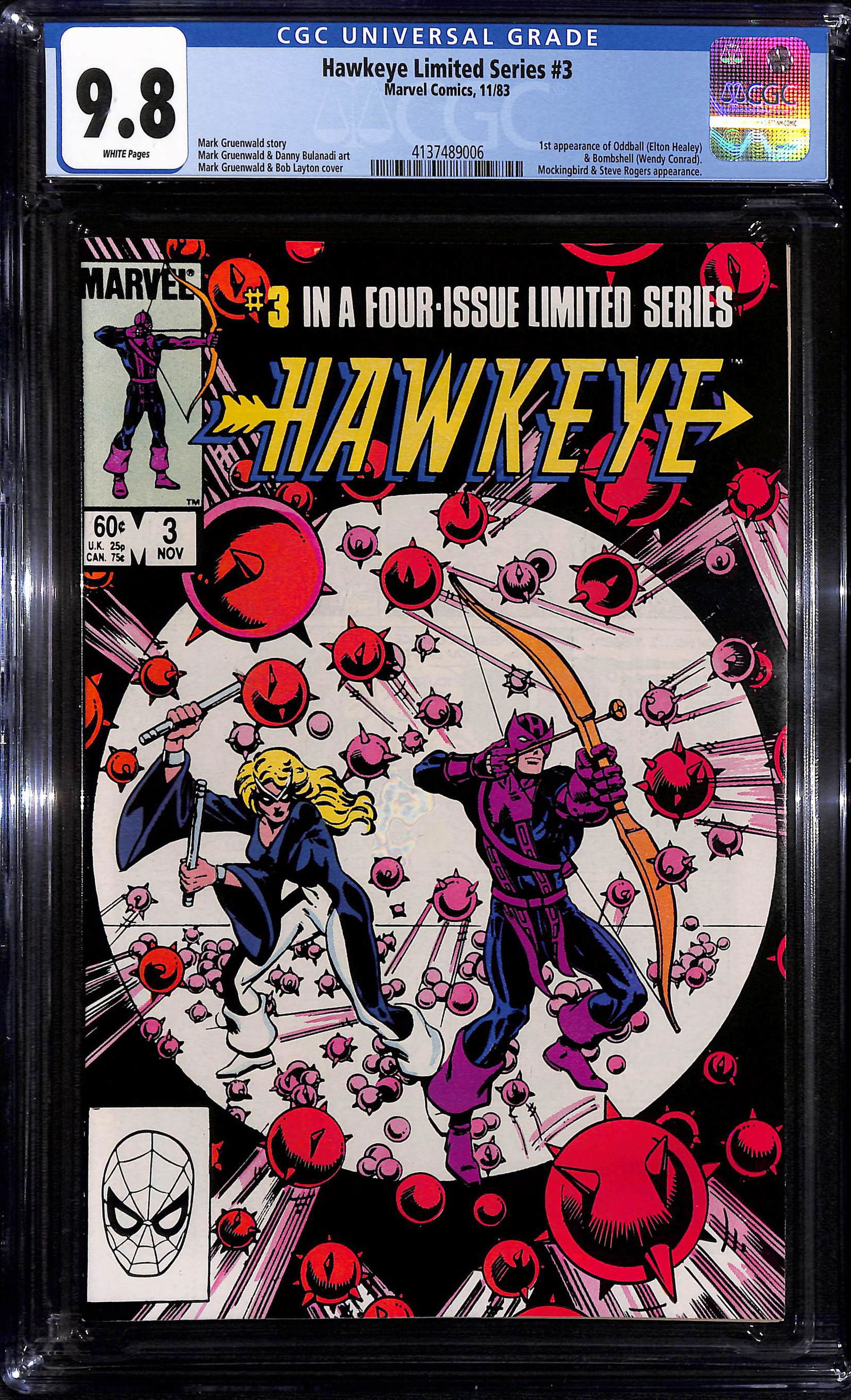 Hawkeye Limited Series #3 CGC 9.8 1st Oddball Highest CGC grade (1 of 2)