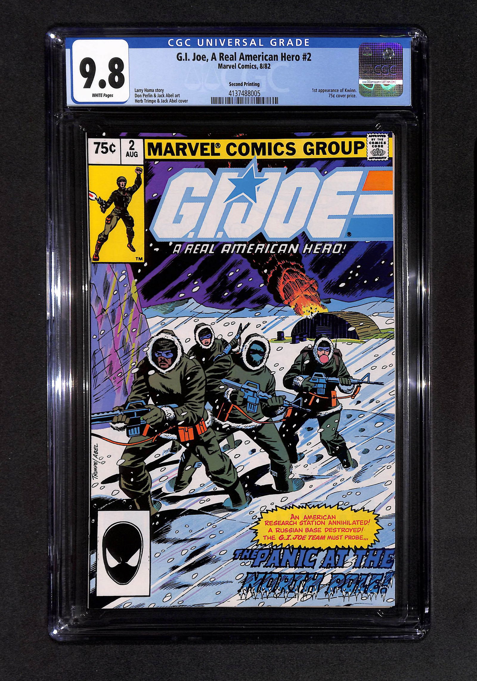 G.I. Joe, A Real American Hero #2 CGC 9.8 2nd print 1st a of Kwinn (1 of 2)