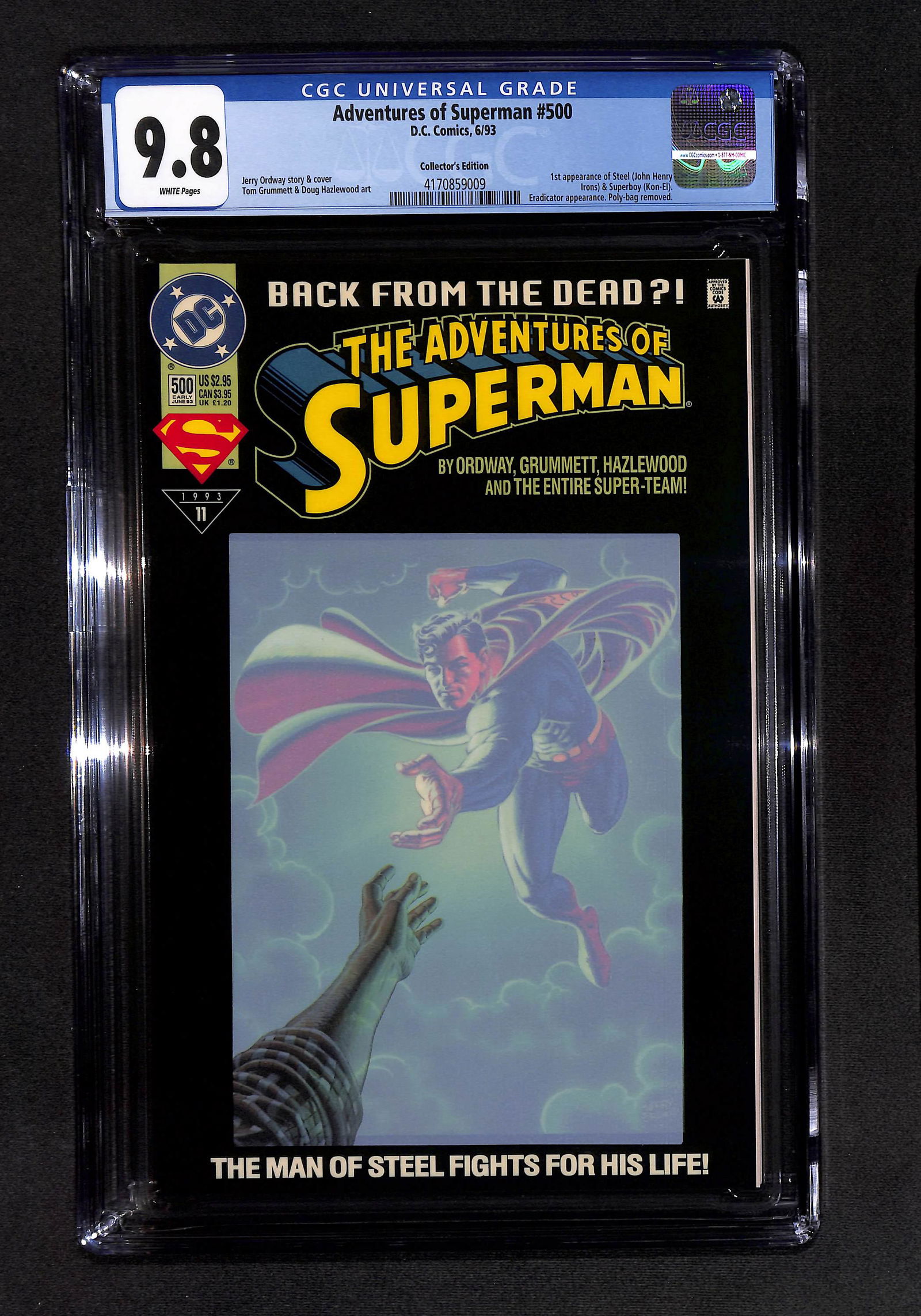 Adventures of Superman #500 CGC 9.8 1st app Steel Pub. 1994 (1 of 2)