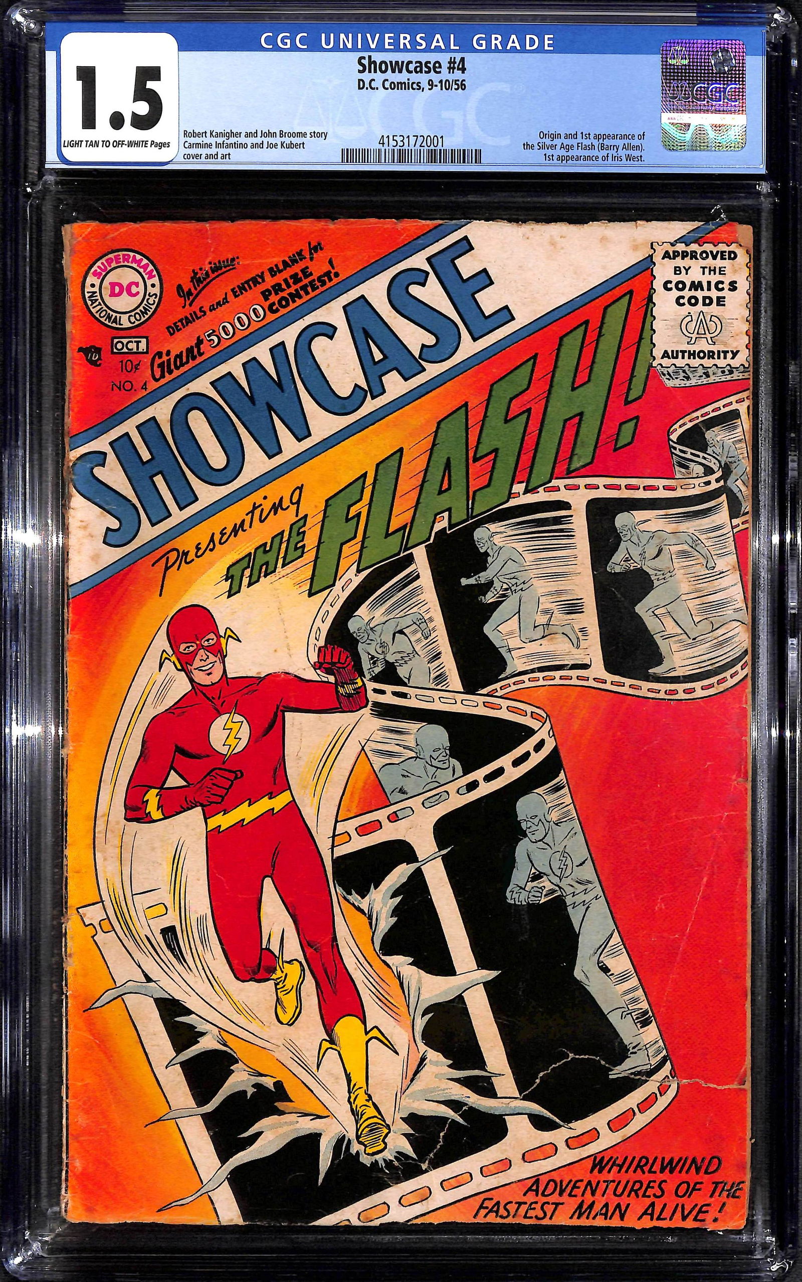 Showcase #4 CGC 1.5 Origin and 1st app of Silver Age Flash (1 of 2)