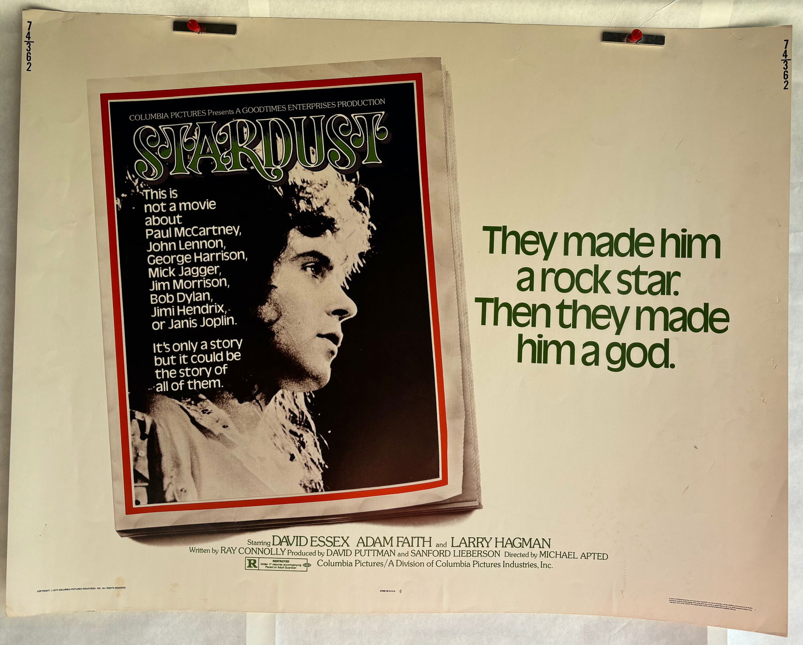 Stardust (Columbia, 1975) Half Sheet Poster (1 of 6)