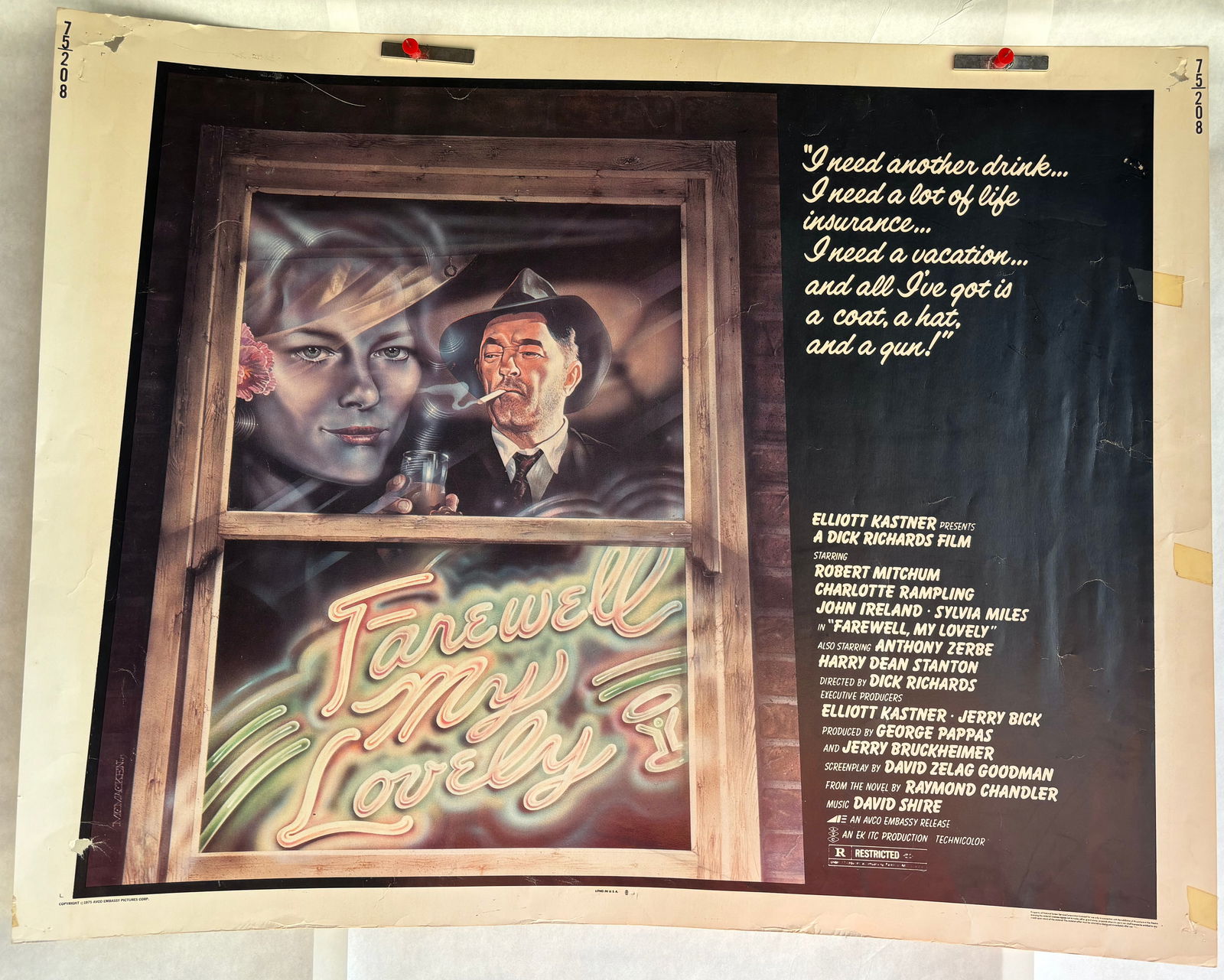 Farewell, My Lovely Original Half Sheet Poster (1 of 8)