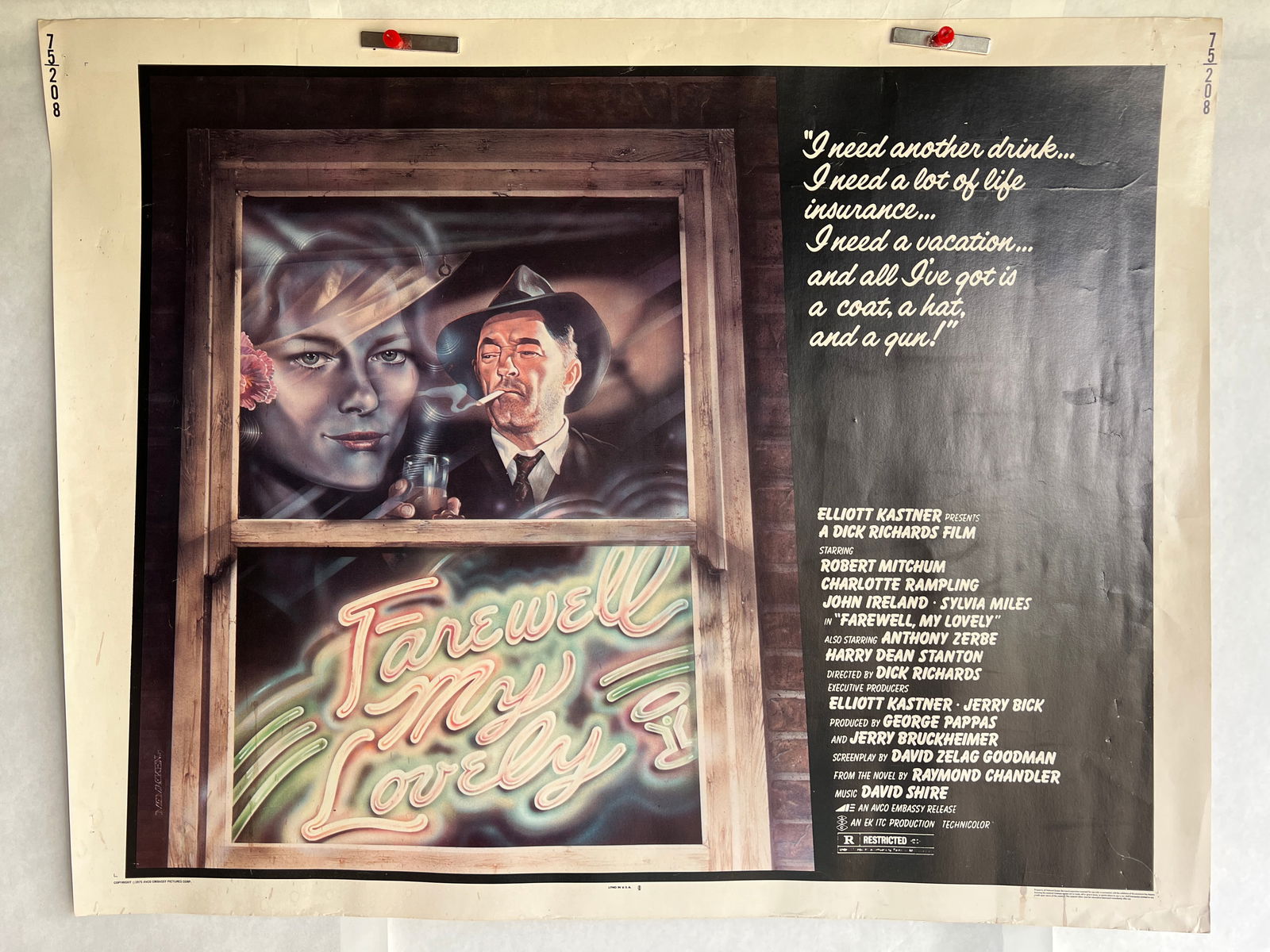 Farewell, My Lovely Original Half Sheet Poster (1 of 12)