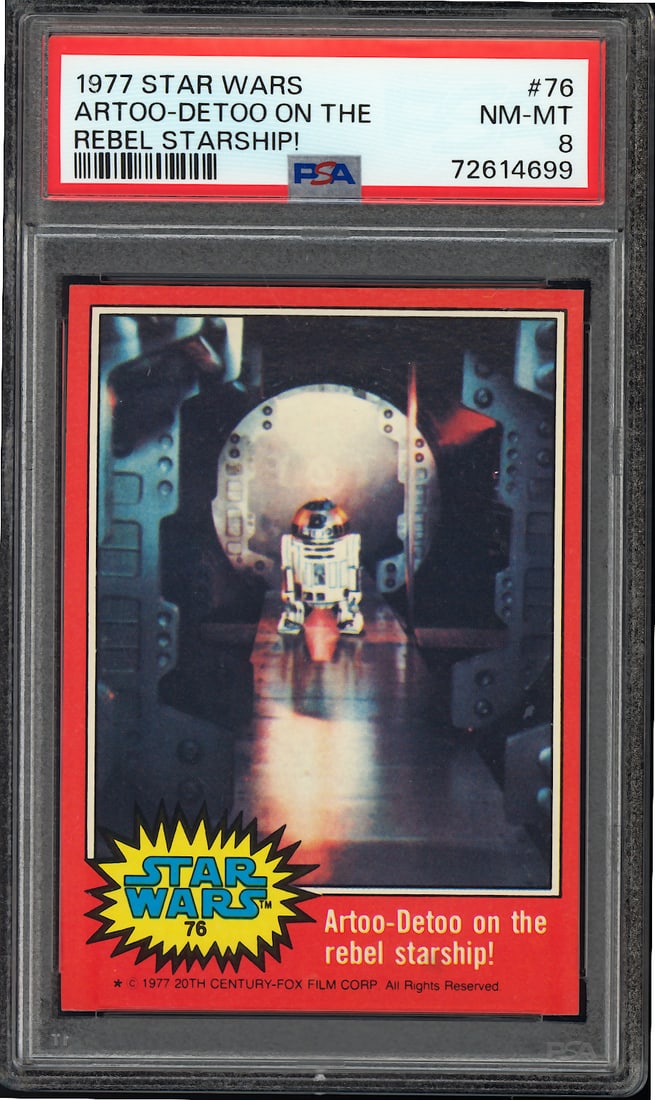 1977 Topps Star Wars #76 PSA 8 Rebel Starship! (1 of 2)