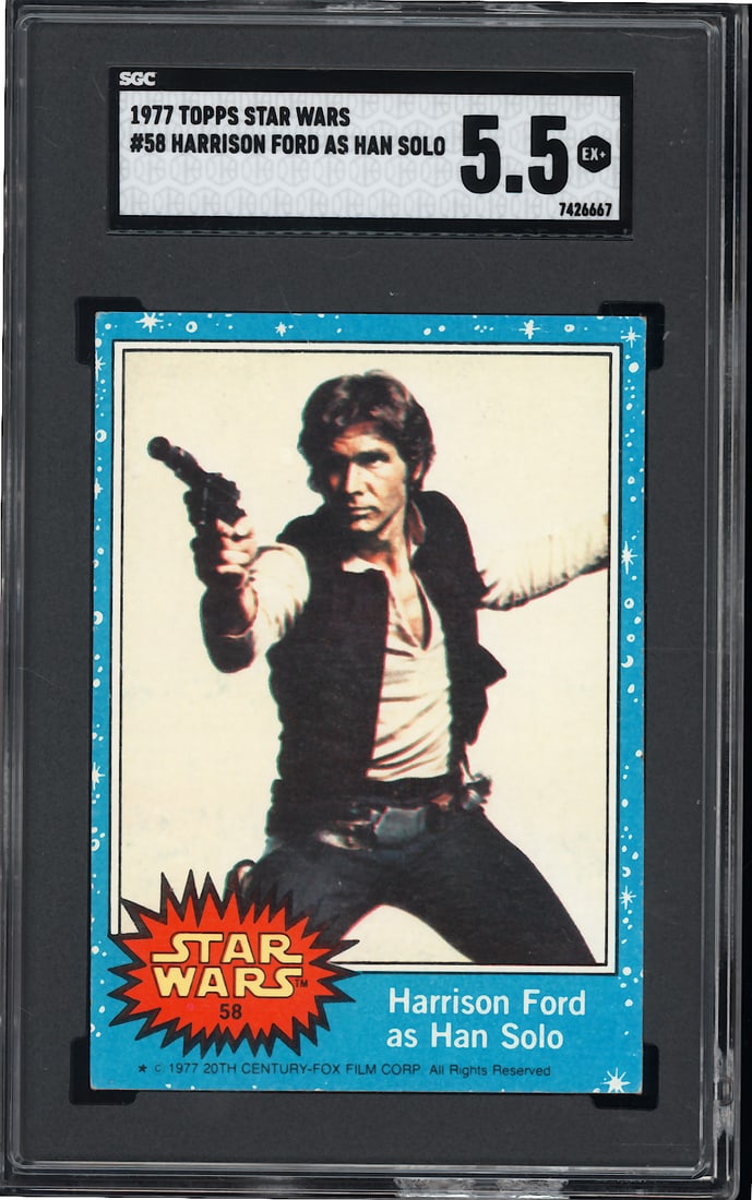 1977 Topps Star Wars card #58 Han Solo SGC 5.5 (1 of 2)