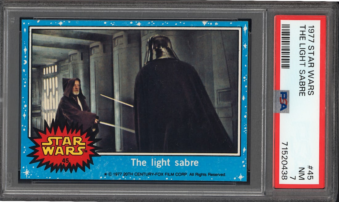 1977 Topps Star Wars #45 The Light Sabre PSA 7 NM (1 of 3)