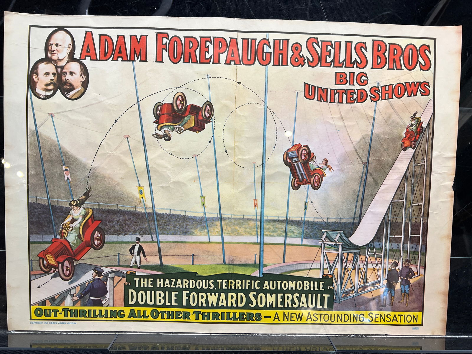 Adam Forepaugh and Sells Bros Big United Shows Double Forward Sumersault Poster  Circus World Museum (1 of 5)