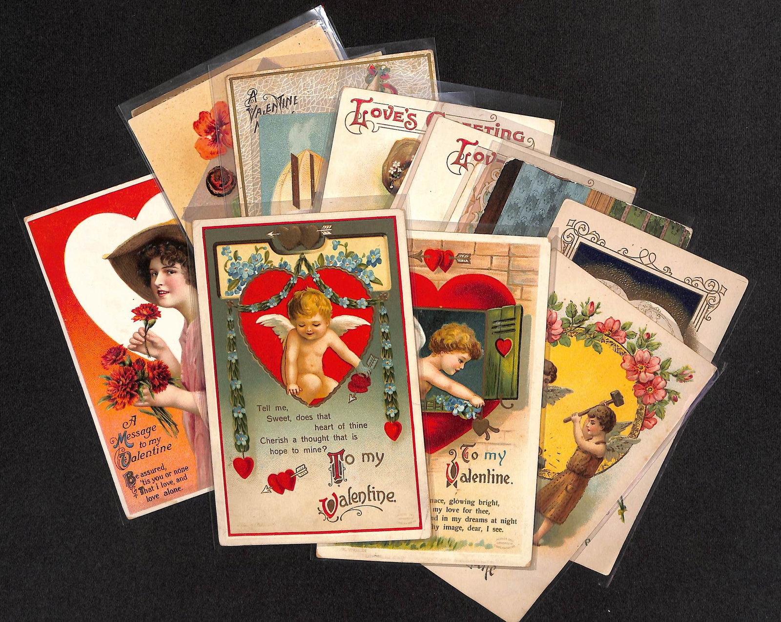 Lot of 20 antique Valentines Day postcards dating from the early 1900's as shown Some S. Garre (1 of 13)