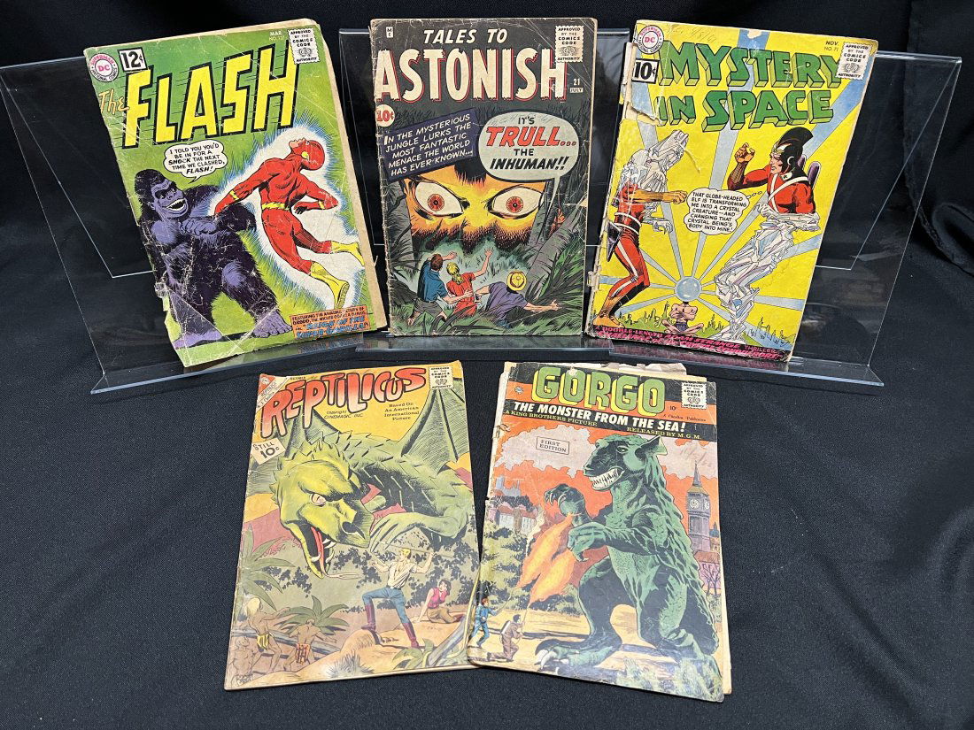6 Silver Age Comic Books Tales to Astonish #11, Flash 127, Mystery in Space 71, Gorgo #1 (1 of 12)