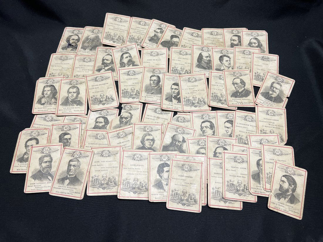 19th Century Game of Authors Card Game First published by G. M. Whipple & A. A. Smith (1 of 10)