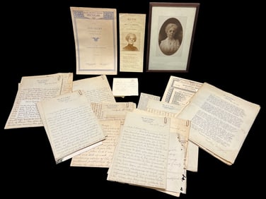 Collection of Original Handwritten Letters and Sheet Music by Composer Emma Louise Ashford