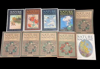 Lot of 10 Issues of Nature Magazine from the 1920's-30's - From the Estate of Naturalist Roy Latham