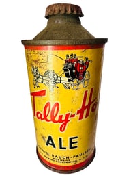 Tally-Ho Ale Cone Top Can with Cap USBC 186-22 VERY RARE + Assorted Vintage Advertising Tins