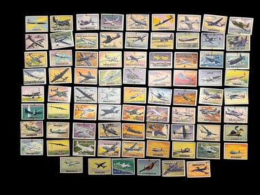 Lot of 78 Wings Cards (Topps Chewing Gum) American Card Cat # R707-4 featuring Military/Cold War