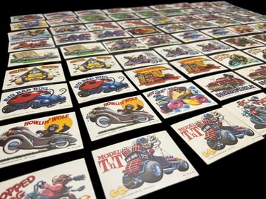 Lot of 83 Topps "Weird Wheels" cards from 1980