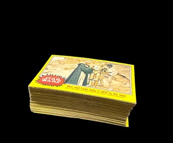 Complete Set of 66 Series 3 - Yellow Border - 1977 Star Wars Trading Cards (#133-198)