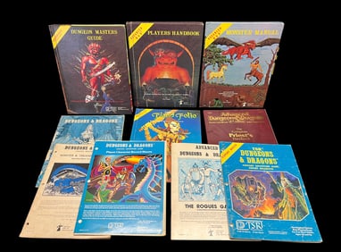 Vintage Dungeons & Dragons TSR Rulebooks & Supplements Lot – AD&D & Classic D&D
