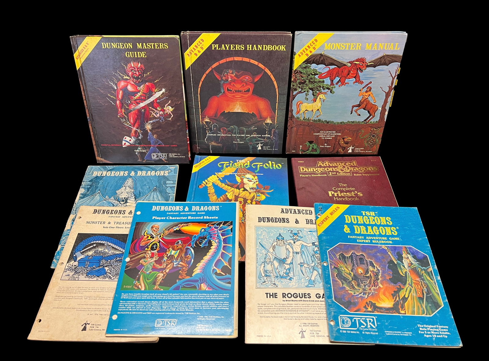 Vintage Dungeons & Dragons TSR Rulebooks & Supplements Lot – AD&D & Classic D&D (1 of 10)