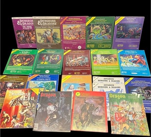 Lot of 20 Vintage Dungeons & Dragons TSR Adventure Modules & Magazines - Late 70's-80's